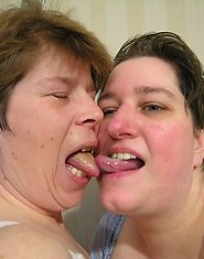 Mature lesbians in horny action